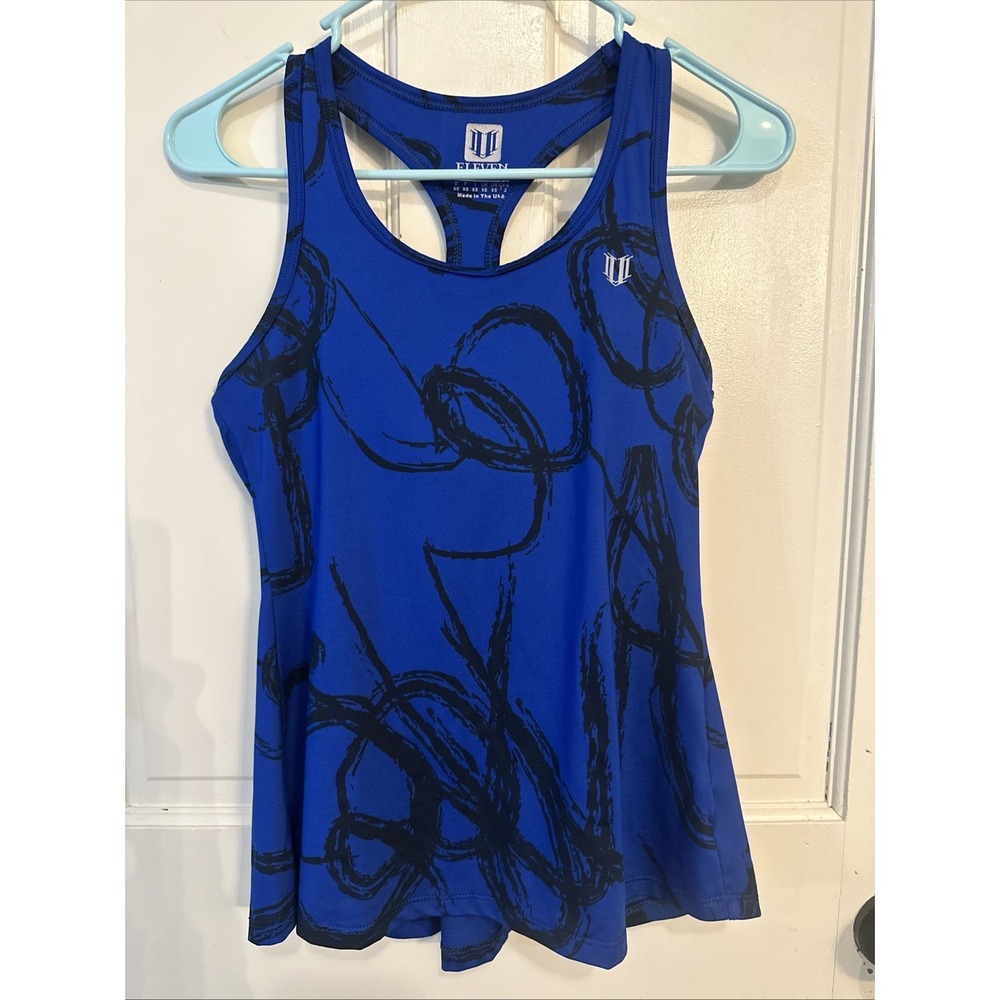 EleVen by Venus Williams Royal‎ Blue Signature Print Tank Women's Size XS Tennis